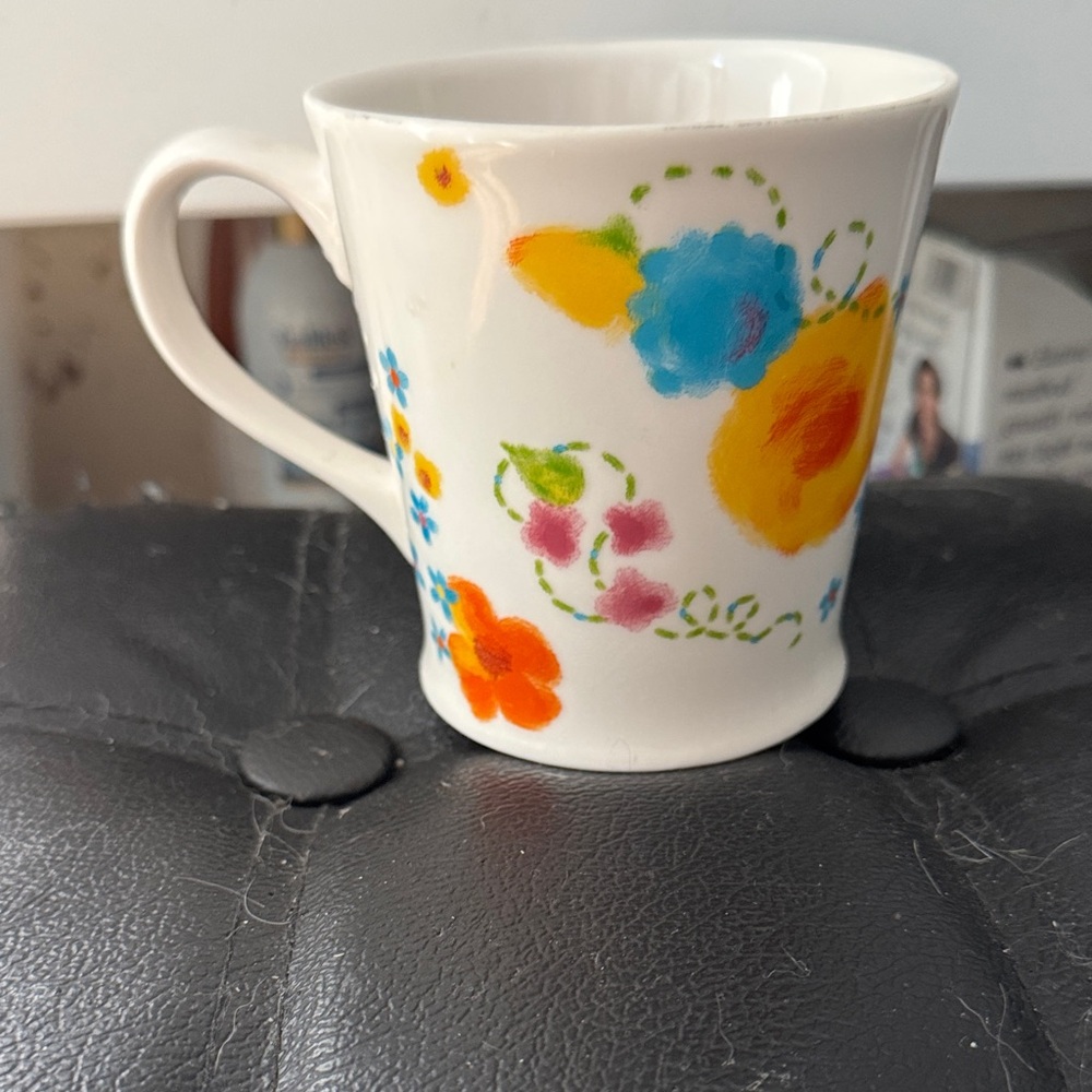 Starbucks Floral Mug - White with Multicolor Design